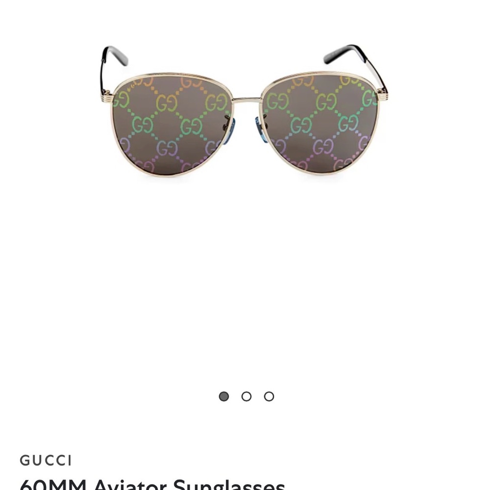Gucci Aviayor Sunglasses with Purple Velvet Case GG Emblems